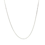 18k White Gold Diamond Cut Cable Link Chain (0.75 mm)