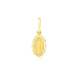 14k Yellow Gold Oval Religious Medal Pendant