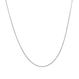 14k White Gold Diamond Cut Cable Link Chain (0.68 mm)