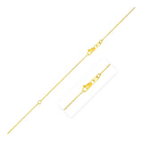 Extendable Cable Chain in 10k Yellow Gold (0.87 mm)