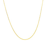 14k Yellow Gold Diamond Cut Cable Link Chain (0.68 mm)