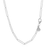 14k White Gold Wire Paperclip Chain (2.70 mm)