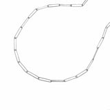 14k White Gold Wire Paperclip Chain (2.70 mm)