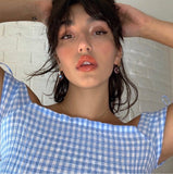 Silver Drop Gem Earring by Short & Suite