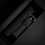 Leather Apple Watch Strap - Matte Black by Bullstrap