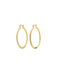 Gold Turquoise Stone Hoop by Short & Suite