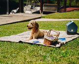 PupProtector™ Short Fur Waterproof Throw Blanket - White with Brown Accents