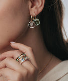 Gold Drop Gem Earring by Short & Suite