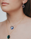 Silver Drop Gem Earring by Short & Suite