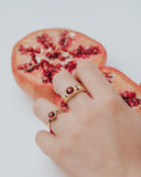 Gold Ruby Small Round Stone Ring by Short & Suite