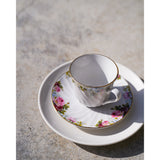 Limited Edition: Vintage Bloom Cups & Saucers Set by Tuxton Home