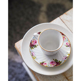 Limited Edition: Vintage Bloom Cups & Saucers Set by Tuxton Home