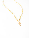 Pave Key Gold Choker Necklace by Short & Suite