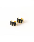 Black Stone Chunky Hoop by Short & Suite