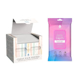 Pursonic Fresh & Clean Skincare Bundle: Clean Facial Towels + Makeup Removal Wipes