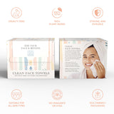 Complete Head-to-Toe Cleansing Set – Advanced Facial Brush + Biodegradable Clean Towels + Bamboo Body Brush