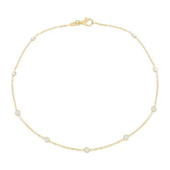 Diamond By The Yard Anklet by By Adina Eden