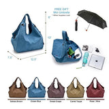 Discovery Journey Canvas Shoulder Bag with FREE Mini Umbrella by VistaShops
