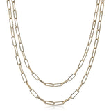Double Elongated Link Chain Necklace by eklexic