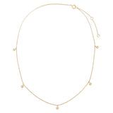 Diamond Multi Dangling Bezel Necklace 14K by By Adina Eden
