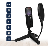Emerson USB Gaming and Streaming Condenser Microphone with LED Lighting