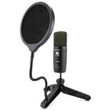 Emerson USB Gaming and Streaming Condenser Microphone with LED Lighting