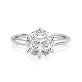 Rodiffy Moissanite 2.0 Ct Round Cut 6 Prong Engagement Ring For Women