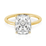 Rodiffy Moissanite 4.0 Ct Cushion Cut Yellow Gold Engagement Ring