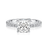 Rodiffy Moissanite 2.0Ct -2.5Ct Square Cushion Promise Bridal Ring