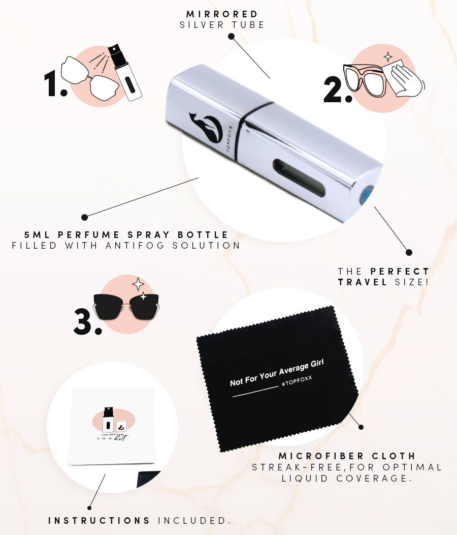 Anti FOG kit - Black - Silver by TopFoxx