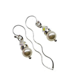 Innovative 925 Silver Swarovski Crystal Pearl Ear Threaders