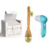 Complete Head-to-Toe Cleansing Set – Advanced Facial Brush + Biodegradable Clean Towels + Bamboo Body Brush