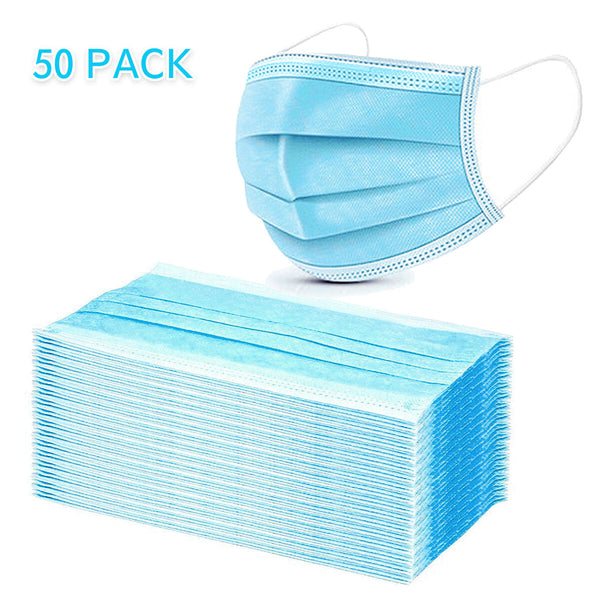 Disposable Protective Face Mask - Pack of 50 - Pack of 50