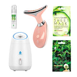 Pursonic Ultimate Glow & Rejuvenation Bundle: 7-in-1 LED Therapy, Facial Steamer, Anti-Aging Eye Gel, and Sheet Masks 🌟