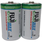 FUJI ENVIROMAX 4100BP2 EnviroMax D Super Alkaline Batteries, 2 pk