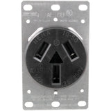 No Logo 5206 Single Flush-Mount Range Receptacle (3 Wire)