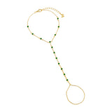 Colored CZ Station Hand Chain by By Adina Eden