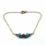 Handmade Gold Filled Pink Turquoise Gemstone Bracelet