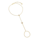 Pave Butterfly Initial Hand Chain by By Adina Eden