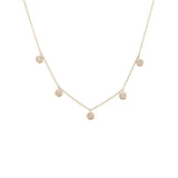 Diamond Dangling Bezel Necklace 14K by By Adina Eden