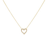 Classic Diamond Heart Necklace 14K by By Adina Eden