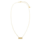 Pave Bubble Hebrew 'Mom' Necklace by By Adina Eden