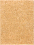 Faina Solid Gold Shag Rug Washable