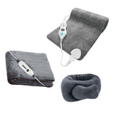 Pursonic Total Warmth & Comfort Bundle – Includes Electric Soft Microplush Heated Blanket Throw, Pursonic Electric Heating Pad & Portable Neck & Shoulder Massaging Wrap