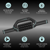 Ultimate Relaxation Bundle: Heated Chair Mat, Rechargeable Rolling Massager, and 3-Speed Massage Gun