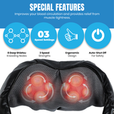 Total Tension Relief: Pursonic 3D Shiatsu Back Massager & Hot/Cold Gel Migraine Cap