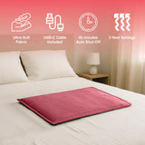 Pursonic Comfort Duo: Extra Large Electric Heating Pads (Pink & Black)