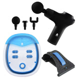 Head-to-Toe Relaxation Bundle: Massage Gun, Neck & Shoulder Stretcher, Foot Massager by Pursonic