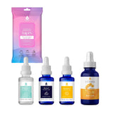 Pursonic Complete Skincare Essentials Bundle – Anti-Aging Serum Set, Vitamin C Serum, and Makeup Removal Wipes