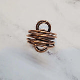 Handmade Copper Sculpted Double Infinity Eternity Ring